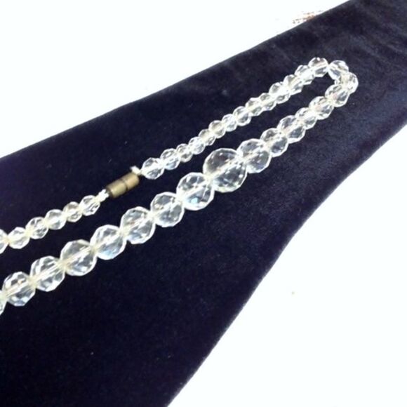 Vintage Jewelry - 𝅺vintage 1920’s Old Hollywood Glass Necklace